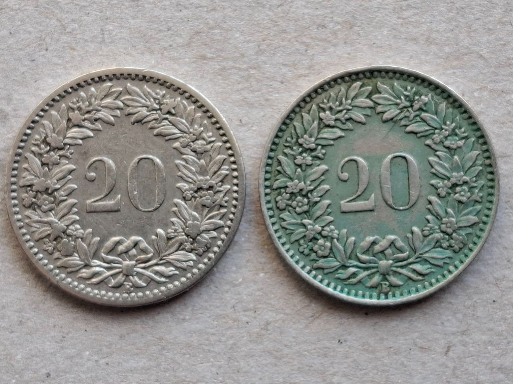 Tutti le monete: 20 Rappen 1900 & 1939 – Usato da Neuchâtel venduto da Grandloupblanc 1
