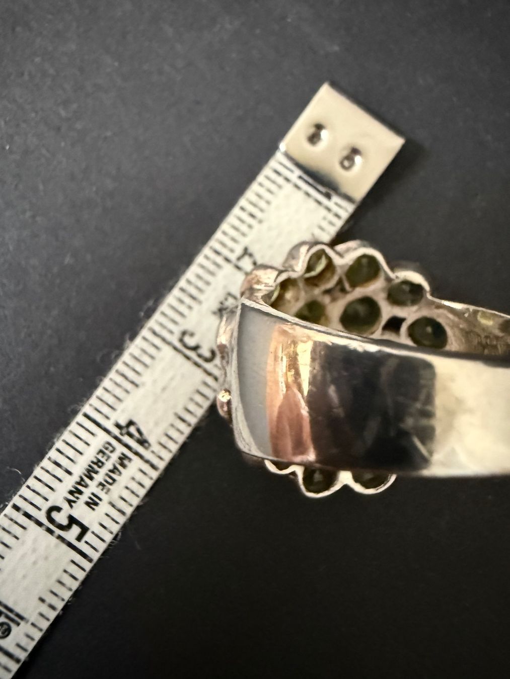 Anelli: Silber Ring mit Peridot 800 – Usato da Spiegel b. Bern venduto da Rogger72 3
