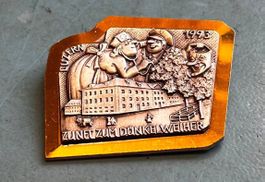 Fasnachtsplakette Gold 1993 Dünkelweiher-Zunft Luzern