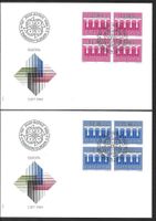 2 FDC 708 - 709 Serie Viererblöcke Europamarken ET 2.5.1984