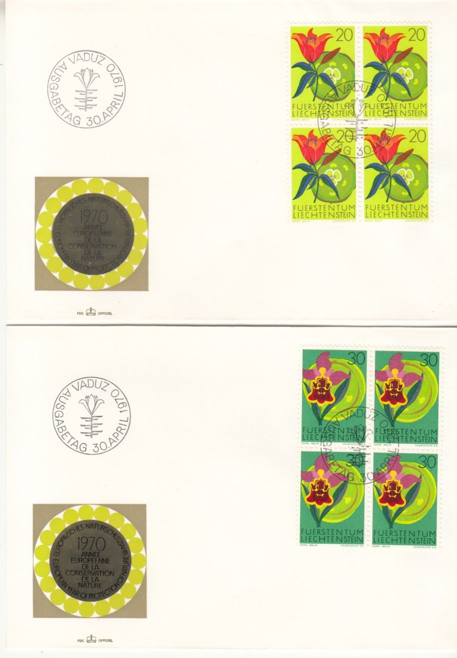 Tutti i francobolli: LBK 456 - 459 im 4er-Block FDC – Usato da Bürglen TG venduto da StampGraf 1