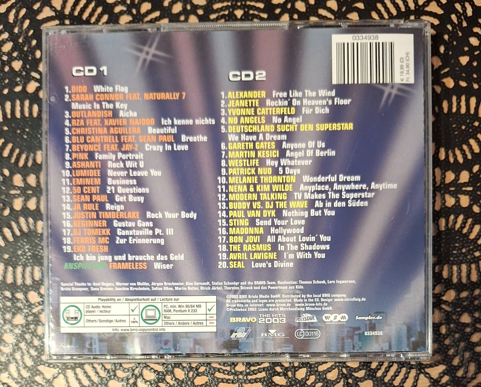 CD: Bravo Hits - The Hits 2003, 2CD Hit Compilation Sampler 2003 – Usato da Amriswil venduto da Celini3 1