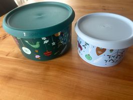 Tupperware Schüsseln Super Top Set Weihnachtsmann Design NEU