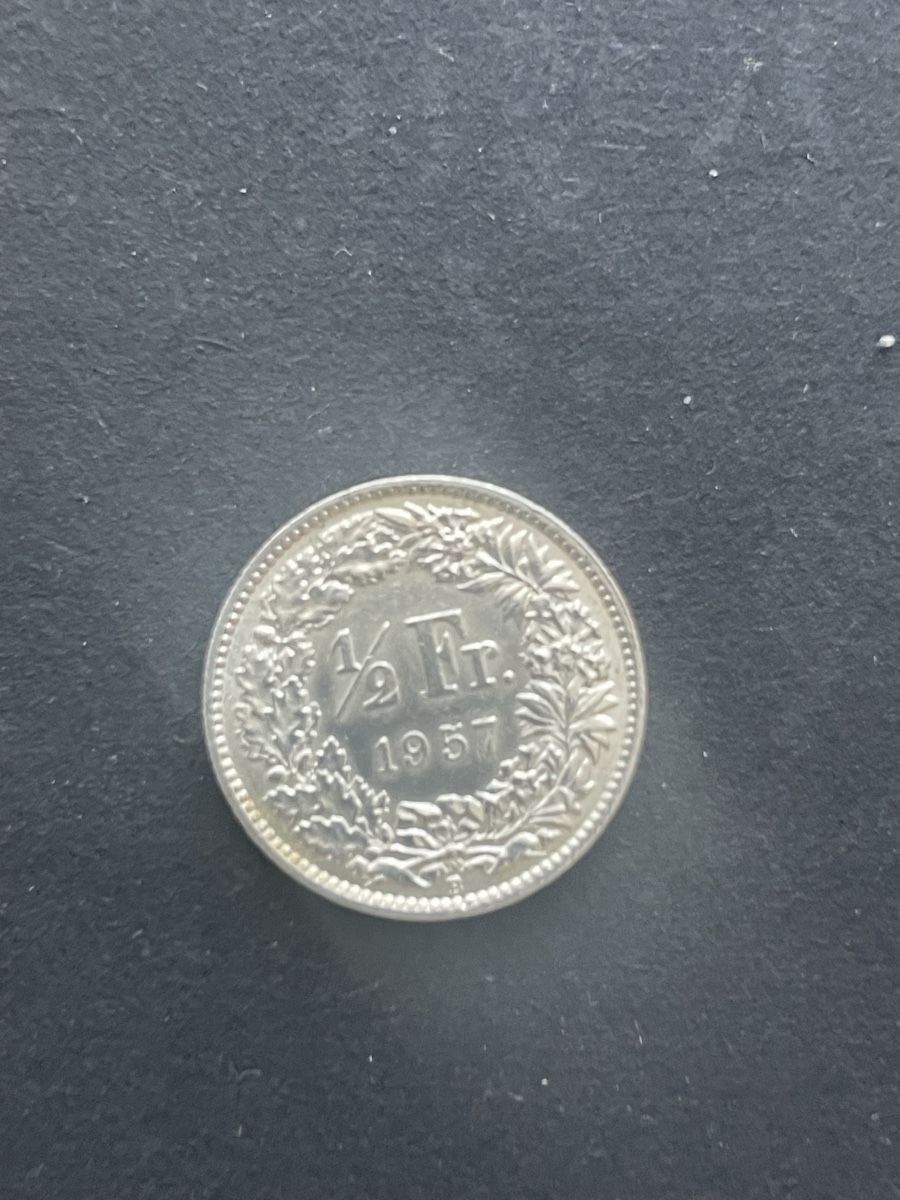 Alle Münzen: -.50 Silber CH Jahr 1957 – Gebraucht aus Meierskappel von Hala03 1
