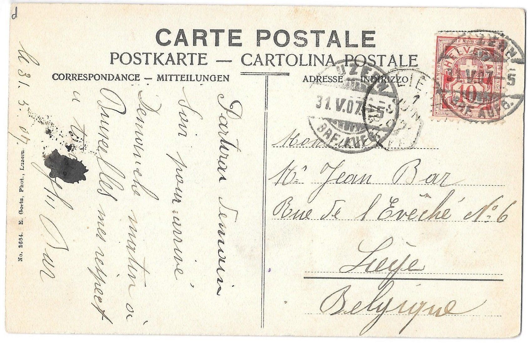 Cartoline postali: Luzern Seebrücke mit Dampfschiffen – Usato da Olten venduto da clotaldi 1