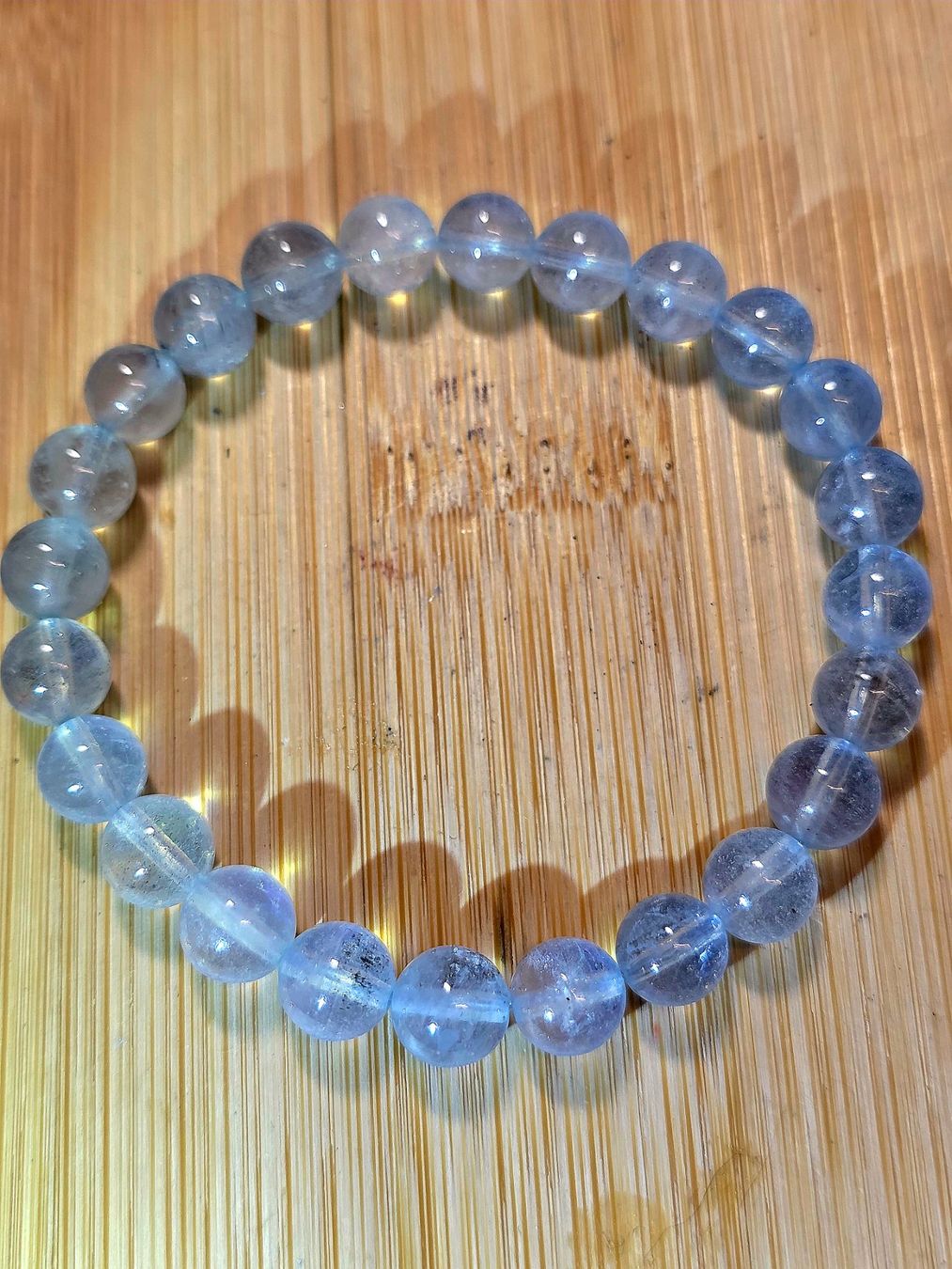 Minerali & Pietre curative: Gemmy Aquamarine Armband B 7.6mm – Usato da Matzingen venduto da Shay_Crystalz 1