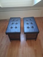 2× Truhe Kunstleder Vintage // Pro Truhe: 80 x 50 x 40 cm