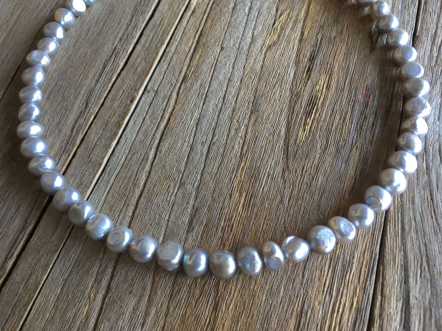 Colliers: SÜSSWASSERPERLEN  SILBER ca. 8x7mm  LÄNGE 41cm – Neuf avec emballage d'origine à Aesch ZH par LiquidAktion 6