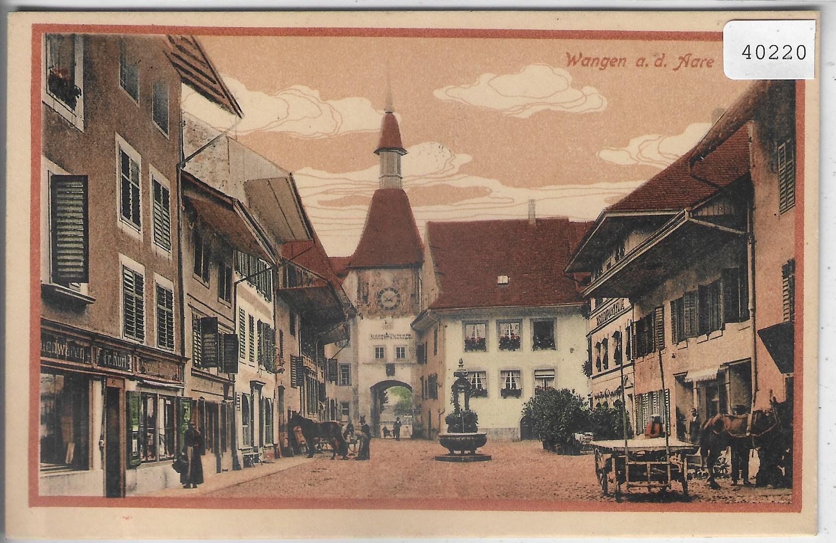 Cartoline postali: Wangen an der Aare - Guggenheim-Litho – Usato da Ettingen venduto da Kartenplanet