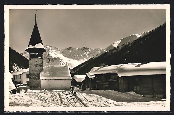 Ansichtskarten: AK Davos-Monstein, Kirche im Schnee – Gebraucht aus Berlin von bartko-reher
