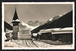 AK Davos-Monstein, Kirche im Schnee