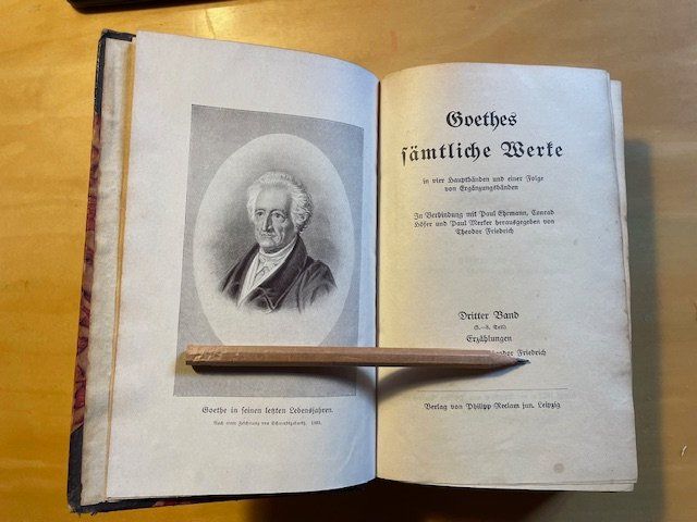 Libri: Goethes Sämtliche Werke - 4 vol de 1922 – Usato da Romanel-sur-Lausanne venduto da seb_9c2t 7