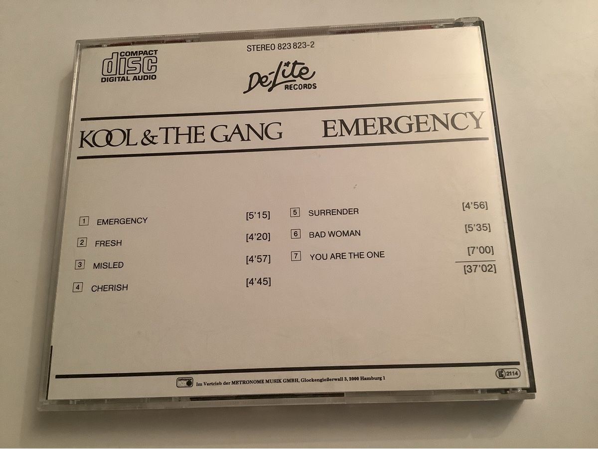 CD: Kool & The Gang / Emergency / 1984 – Usato da Dübendorf venduto da Shreck 1