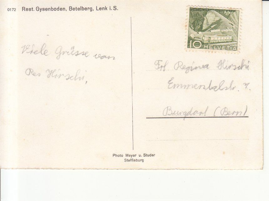Ansichtskarten: Betelberg Gysenboden ca. 1950 – Gebraucht aus Bürglen TG von StampGraf 1