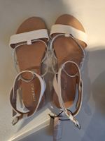 flache Sandalen weiss, neu, Gr. 39