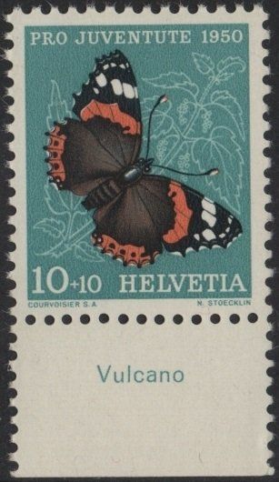 Tous les timbres: 10 Rp. Admiral mit TAB (Vulcano) – Neuf (Voir description) à Eglisau par Chperfins