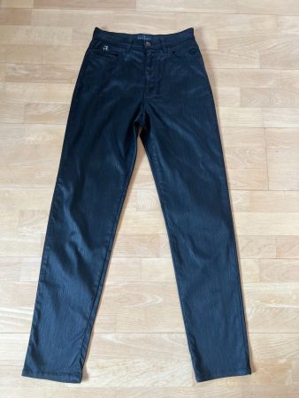 Trussardi Hose, Gr. 28, schwarz/glanz/gestreift