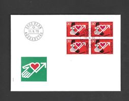 CH FDC Viereblock 1975