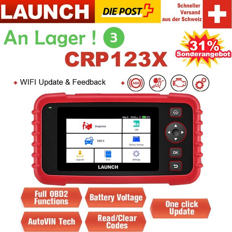 LAUNCH X431 CRP123X OBD2 Scanner OBDII Diagnosewerkzeug (Neu und ...