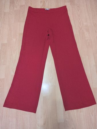 Pantalon rouge Zara fluide, taille XXL, parfait pour l'été!