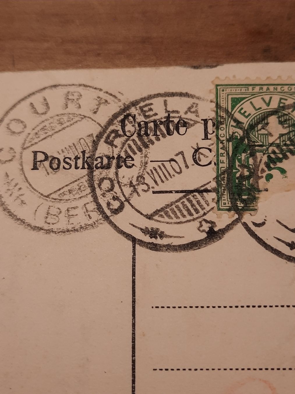 Cartoline postali: antike, rare Karte "Rägiswald" – Usato da Busswil BE venduto da balu37 6