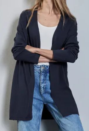 Street One coole Strickjacke m. Kapuze Baumw. 38 Top Zustand