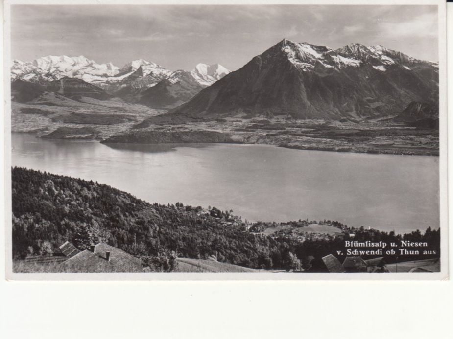 Ansichtskarten: Blüemlisalp Niesen 1940 – Gebraucht aus Bürglen TG von StampGraf
