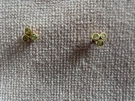 Kleine Ohrstecker, gelbgold vergoldet,
