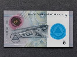 Nicaragua 2019 - 5 Cordobas UNC - Polymer - Autobahn
