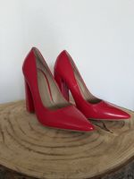 Trendige Lack-Pumps Gr. 38 – Knalliges Rot