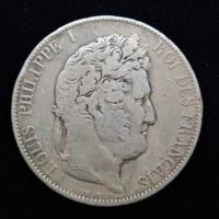 Frankreich Louis Philippe 5FF 1844, 900/1000 Silber, 25gr.