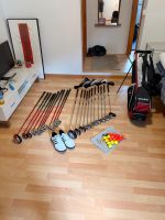 2 Golfschlägersets mit Golftasche und Zubehör