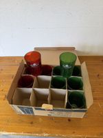 10x Trojka Longdrinkgläser – Rot & Grün – ca. 355 ml