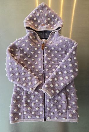 Pure Pure Wollwalk Jacke,mauve-cream, 110/116