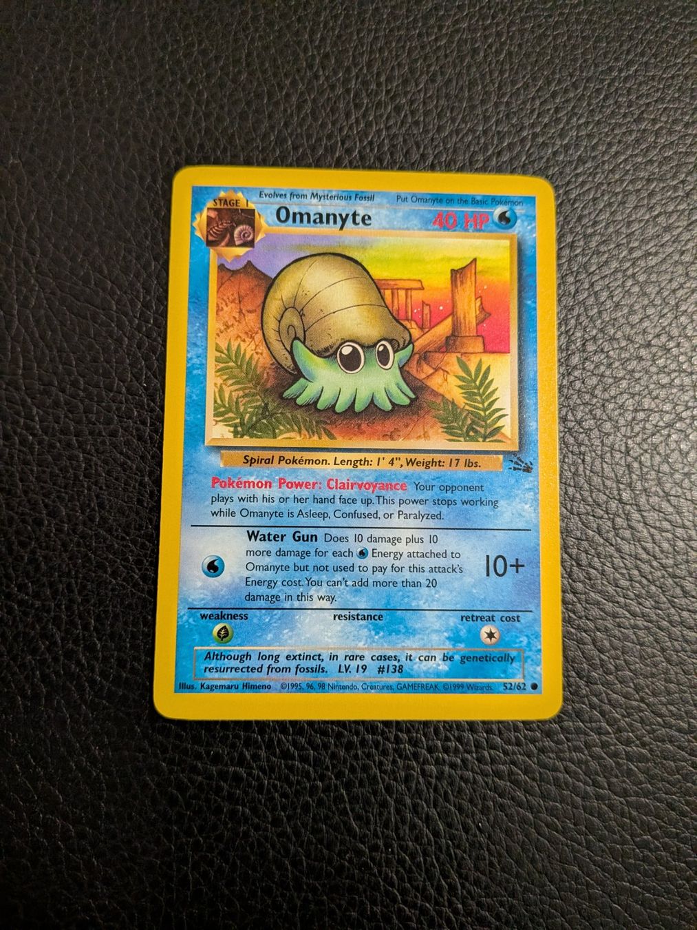 Pokémon Carte collezionabili: Fossil Omanyte 52/62 Ab 1 – Usato da Paradiso venduto da Pkmn10
