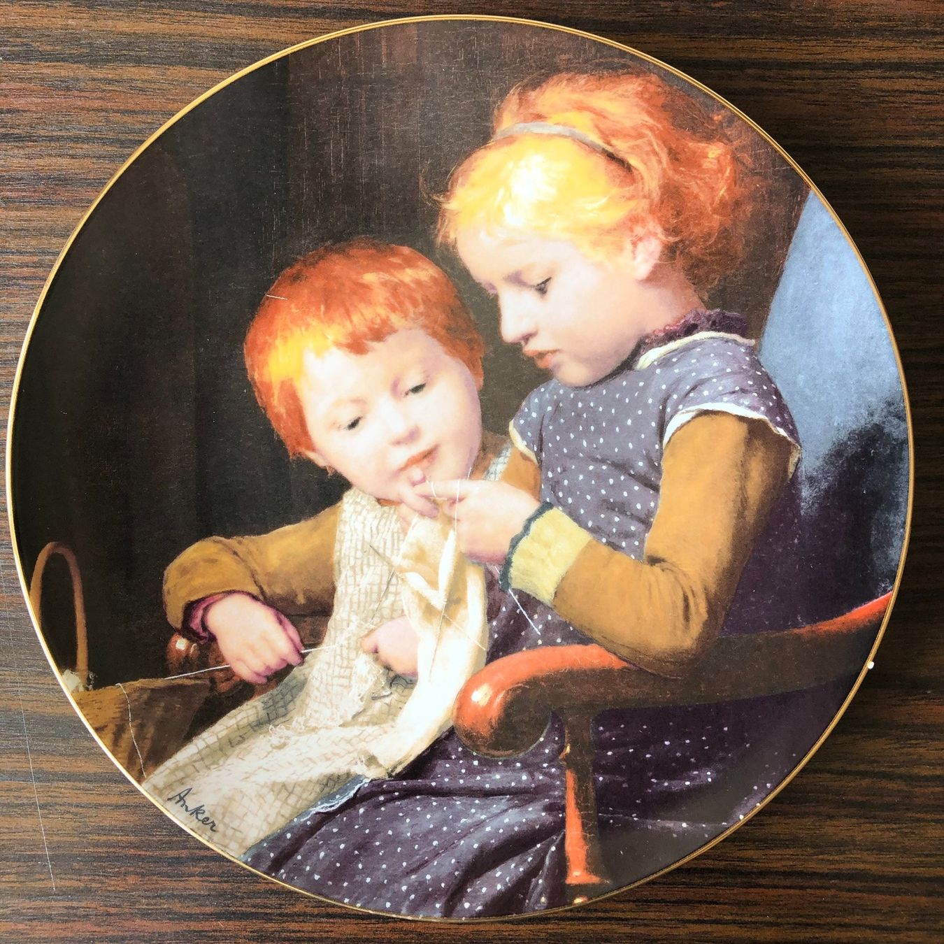 Piatti: 5 Teller: Kinderporträts, Albert Anker – Nuovo e nell'imballaggio originale da Balzers venduto da Kubus28 1