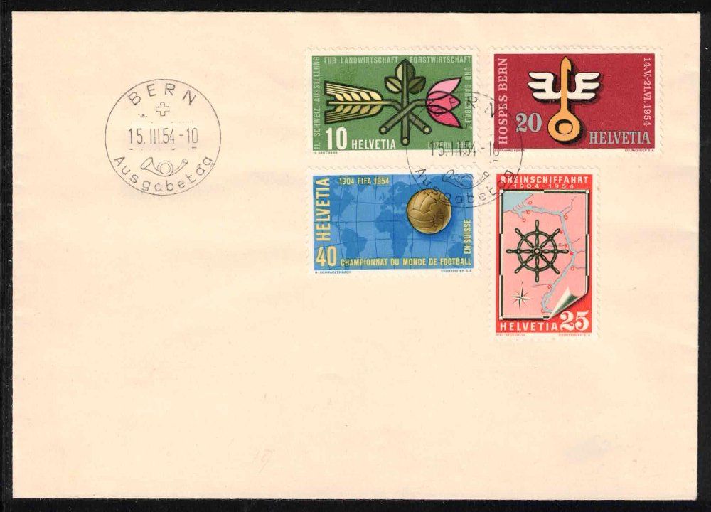 Tutti i francobolli: 1954, FDC Serie Werbemarken ohne Adresse – Nuovo (secondo la descrizione) da Nuglar venduto da Stamp88