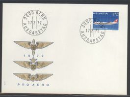 1972, FDC, Pro Aero Swissair Jumbo Jet