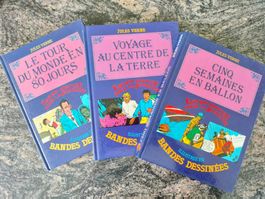 Lot de 3 albums jeunesse Jules Verne en bande dessinée