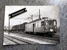 RhB/BM BDe 4/4 Nr. 491 mit Rollschemel - Foto-AK
