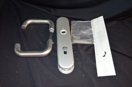 Türdrücker Set Aluminium neu mit Rosetten und Schrauben