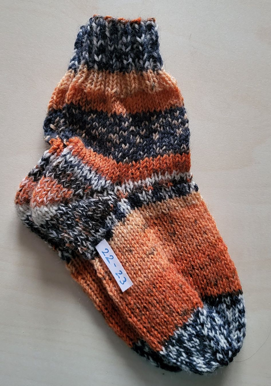 Calze per bambini: Socken 22-23,  Grösse 92, handgestrickt – Nuovo e nell'imballaggio originale da Winterthur venduto da Baer49