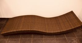 Rattan Gartenliege wellenform