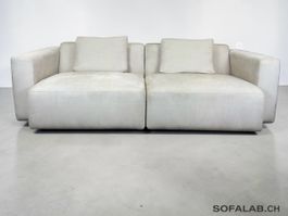 Home24 2-Sitzer-Sofa, Cremebeige Stoff