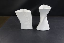 2er Set Vasen Limoges, France Porzellan weiss