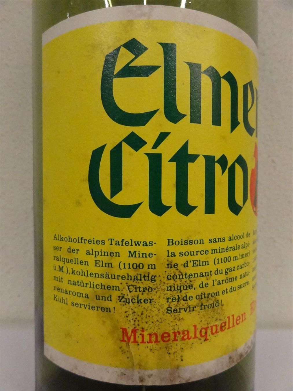 Bicchieri, Caraffe & Bottiglie: alte Flasche ELMER CITRO 1964 BÜLACH – Usato da Kerzers venduto da Flaschenposten 5