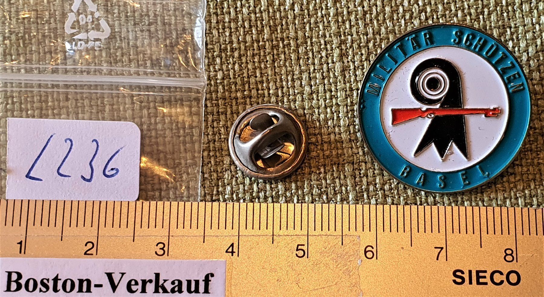 Placchette & Badge: L236 - Pin Militär Schützen Basel – Usato da Reinach BL venduto da Boston-Verkauf 1