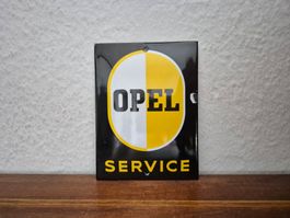 Emailschild Opel Manta Service Logo Werkstatt Emaille Schild