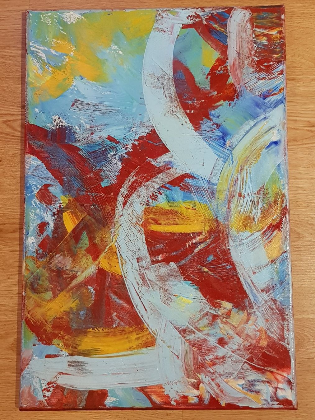 Gemälde: Painting: "Whoosh", 40 x 60 cm canvas frame – Neu und originalverpackt aus Turbenthal von viw_48fr