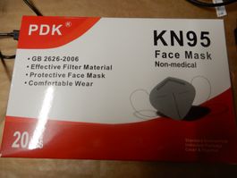 KN95 Gesichtsmasken, 20 Stk. Hygienisch einzelverpackt